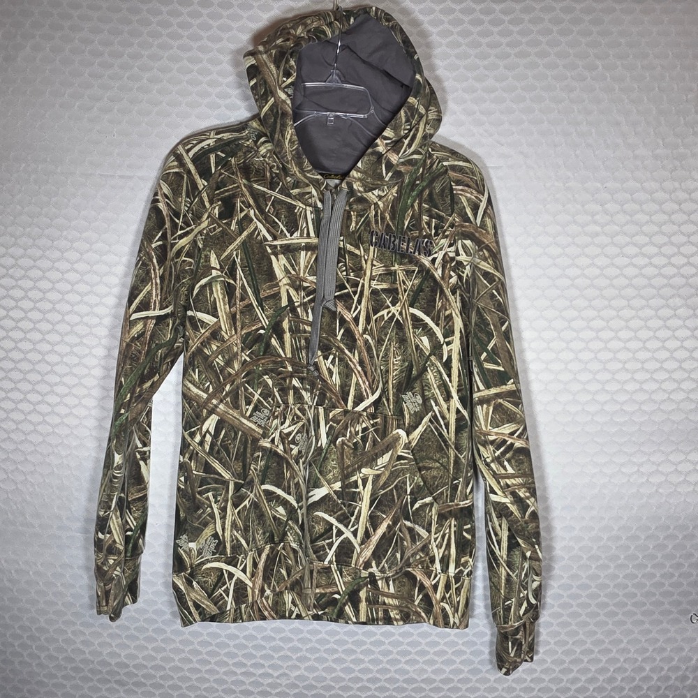 Cabelas Mens Mossy Oak Shadow Grass Blades Camo Hoodie Sweatshirt Medium